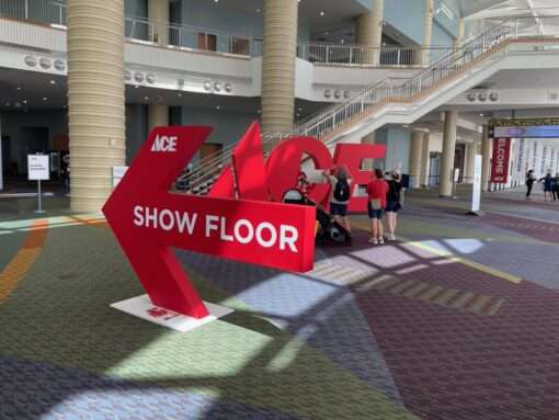 ace show floor sign